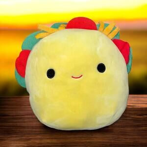 Squishmallows Plush Pillow Tex Taco Food Squad Squish Lettuce Tomato Cheese 8"